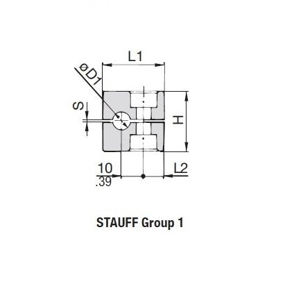 Stauff Standard Series Polypropylene Profiled Clamp