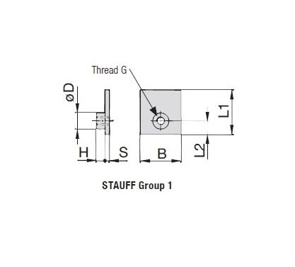 Stauff Standard Series Single Weld Plate