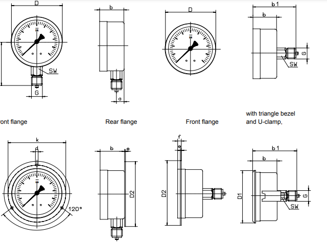 Heavy Duty pressure gauges with capsule element