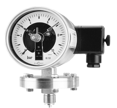 Contact pressure gauges with diaphragm Industry version , with or without filling