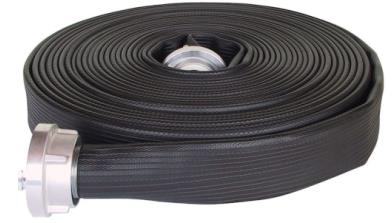 Black PVC Heavy Duty Lay Flat Hose