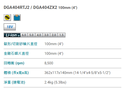 充電式角向磨光機