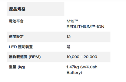 Milwaukee M12 Fuel™ 無碳刷多功能工具