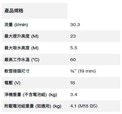 Milwaukee M18™ 抽水泵