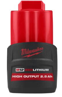 Milwaukee M12™ High Output™ 2.5ah 鋰電池 / 2.5ah Battery   M12hb2.5