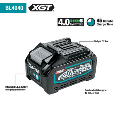 Makita 牧田 40V max XGT® 4.0Ah Battery BL4040