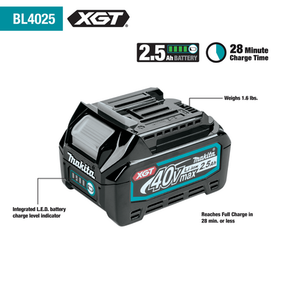 Makita 牧田 40V max XGT® 2.5Ah Battery BL4025