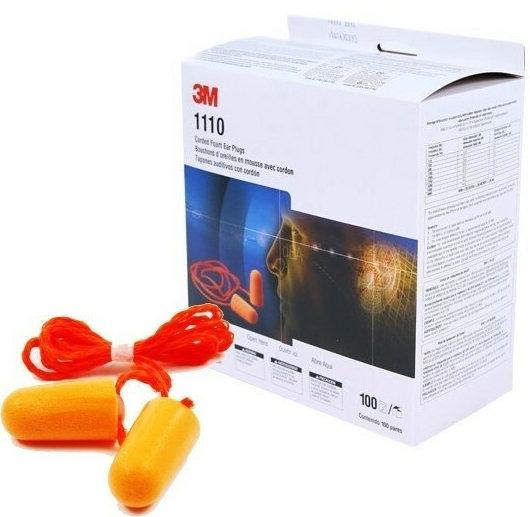3M™ 1110 Corded Foam Earplugs