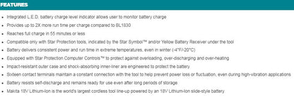 Makita 牧田 18V LXT® Lithium‑Ion 6.0Ah Battery BL1860B