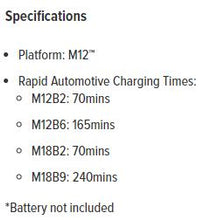 Load image into Gallery viewer, MILWAUKEE 12V/18V AUTOMOTIVE CHARGER/ 汽車車充電器 M12-18AC
