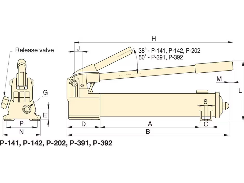 Enerpac P-Series Lightweight Hydraulic Hand Pumps