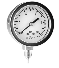 All Stainless Steel Pressur Gauges With Bourdon Tube With Or Without Glycerine Filling