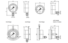 Load image into Gallery viewer, Heavy Duty pressure gauges with Bourdon tube
