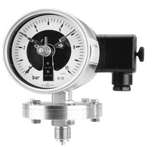 Load image into Gallery viewer, Contact pressure gauges with diaphragm Stainless steel , with or without filling
