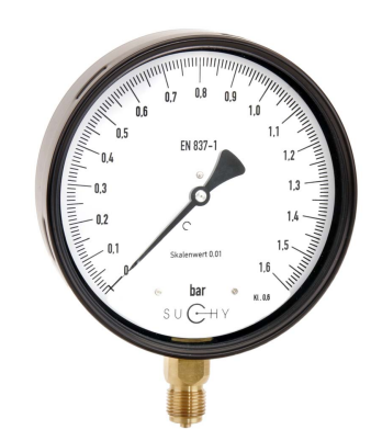 Precision test gauges with Bourdon tube in industry and stainless steel version