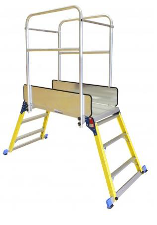 Mp 2-sided Work Platform With Fibreglass Ladder