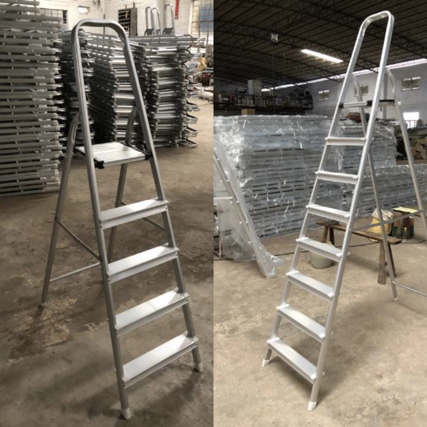 Mp Aluminum Folding Portable Platform Ladder