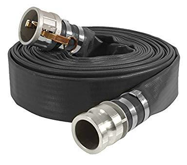 Black PVC Heavy Duty Lay Flat Hose