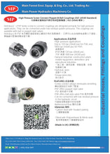 Load image into Gallery viewer, PSP, PSB Series of High Pressure Screw Connect Poppet &amp; Ball Couplings (ISO 14540 Standard)  PSP, PSB 系列高壓螺紋連接提升閥芯和球型聯軸器（ISO 14540 標準）
