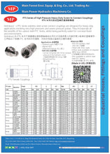 Load image into Gallery viewer, PTS Series of High Pressure Heavy Duty Screw to Connect Couplings  PTS 系列高壓重型螺釘連接聯軸器
